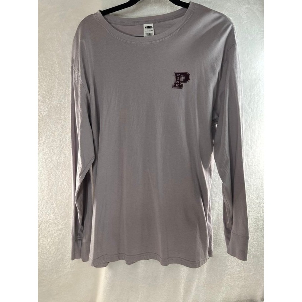 PINK Victoria's Secret Oversized Long Sleeve Tee Dusty Lavender Small